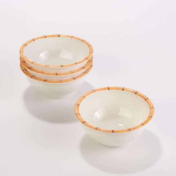 Tommy Bahama 6in. Bamboo Border Salad Bowls - Set of 4 - image 