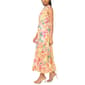 Womens MSK Sleeveless Tropical Leaf Tie Neck Tiered Midi Dress - image 3