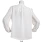 Womens Adrianna Papell Long Sleeve Ruffle Neck Pintuck Blouse - image 2