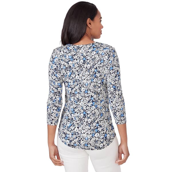 Womens Emaline Key Items Floral 3/4 Sleeve Tee