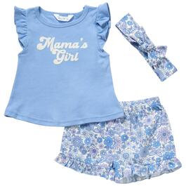 Toddler Girl Rene Rofe&#40;R&#41; 3pc. Mama''s Girl Top & Floral Shorts Set
