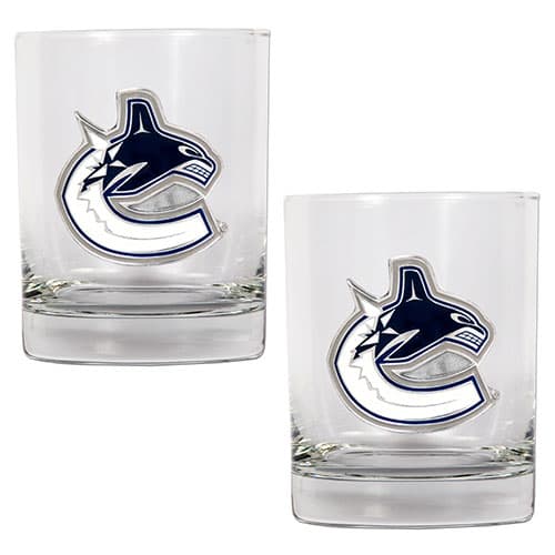 NHL Vancouver Canucks 2pc. Rocks Glass Set