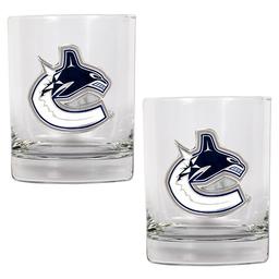 NHL Vancouver Canucks 2pc. Rocks Glass Set