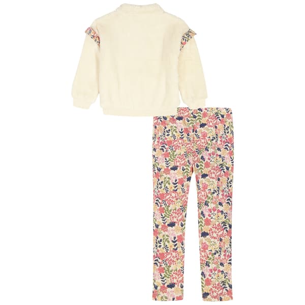 Girls &#40;4-6x&#41; Kids Headquarters&#174; Sherpa Top & Floral Leggings Set