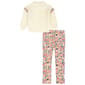 Girls &#40;4-6x&#41; Kids Headquarters&#174; Sherpa Top & Floral Leggings Set - image 2