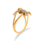 Haus of Brilliance 14kt. Gold Plated 1/4ctw. Diamond Bypass Ring - image 4