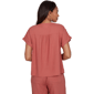 Womens Ruby Rd. Sedona Escape Short Sleeve Pleated Blouse - image 2