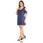 Plus Size 24/7 Comfort Apparel Cold Shoulder Shift Mini Dress - image 3