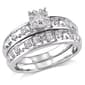 Loveblooms(tm) Sterling Silver Diamond Bridal Ring Set - image 1