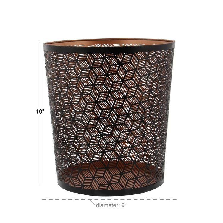 9th & Pike® Small Metallic Geometric Waste Bin