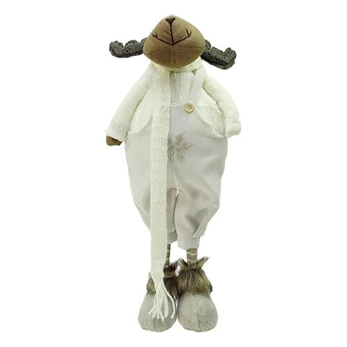 Northlight Seasonal 26in White and Brown Standing Boy Moose