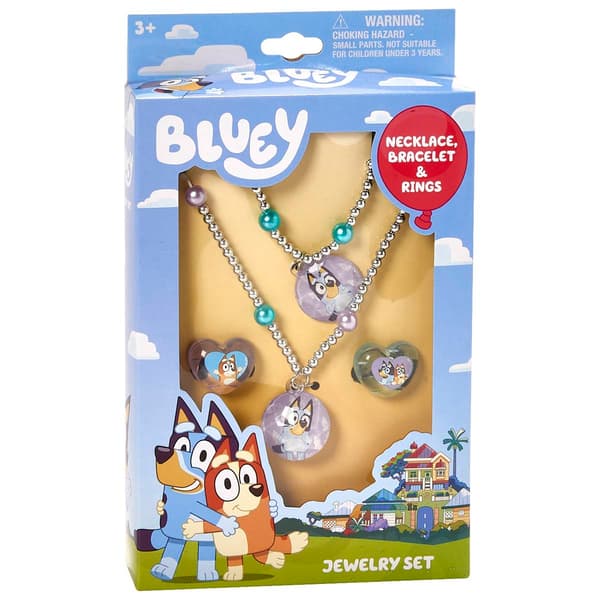 Girls Disney 4Pc Bluey Jewelry Set - image 