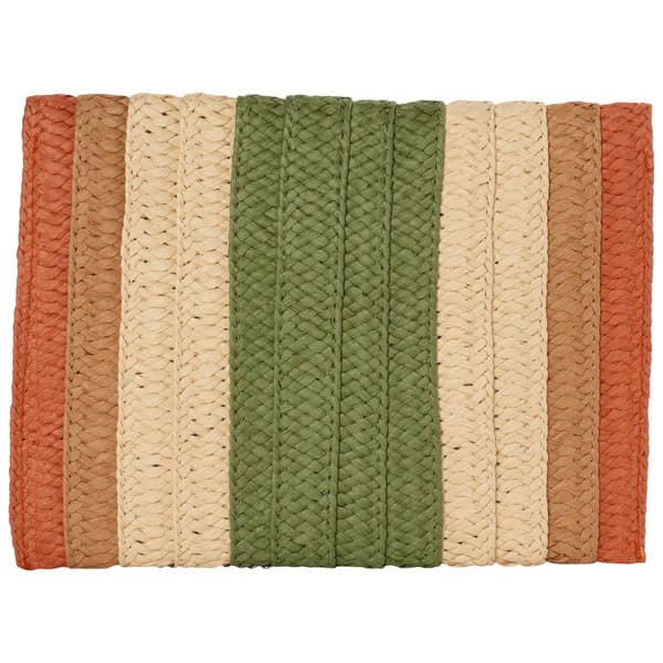 D''Margeaux Straw Flap Clutch - Tan/Multi