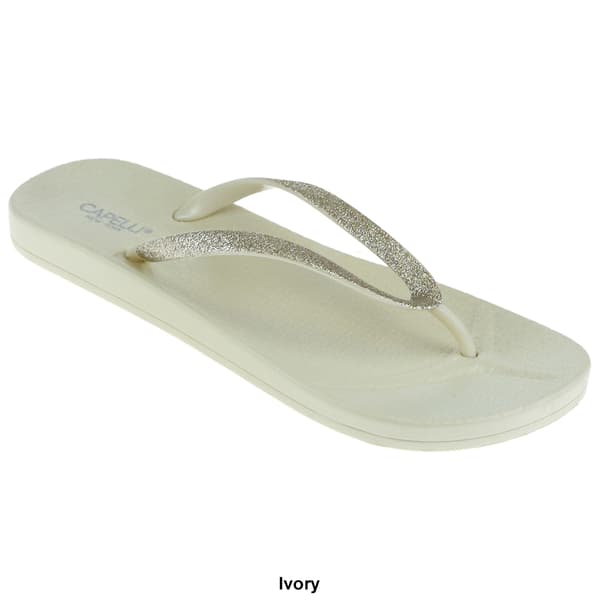 Womens Capelli New York Glitter Opaque Jelly Flip Flops