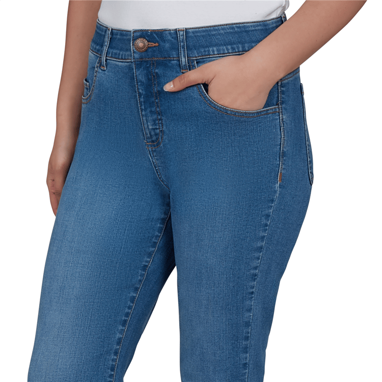 Petite Ruby Rd. Key Items Stretch Denim Kick Flare Jeans