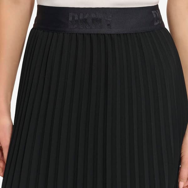Womens DKNY Pull On Pleated Maxi Skirt