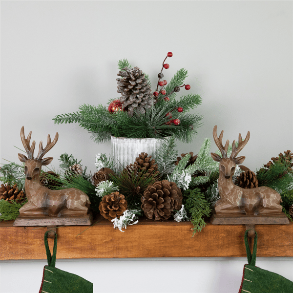 Northlight 12in. Frosted Pine & Berries Floral Arrangement