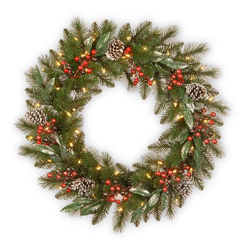 National Tree 30in. Frosted Pine Berry Collection Wreath - image 
