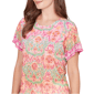 Petite Ruby Rd. Hothouse Florals Short Sleeve Damask Tee - image 5