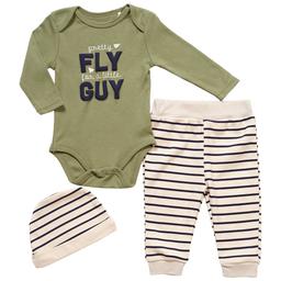 Baby Boy (NB-9M) Wild Child 3pc. Fly Guy Bodysuit & Pants Set