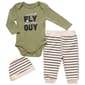 Baby Boy (NB-9M) Wild Child 3pc. Fly Guy Bodysuit & Pants Set - image 1