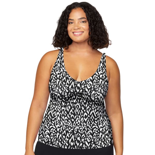 Plus Size Leilani Zanzibar Monterey Tankini Swim Top
