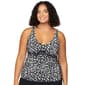 Plus Size Leilani Zanzibar Monterey Tankini Swim Top - image 1