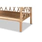 Baxton Studio Hammond Bohemian Rattan 2-Tier Display Shelf - image 5