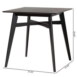 Baxton Studio Leena Mid-Century Modern Wood Pub Table