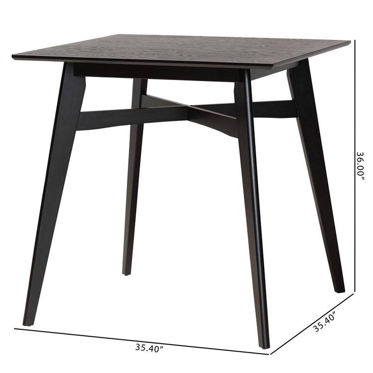 Baxton Studio Leena Mid-Century Modern Wood Pub Table