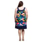 Plus Size 24/7 Comfort Apparel Blue Floral Sleeveless Dress - image 3