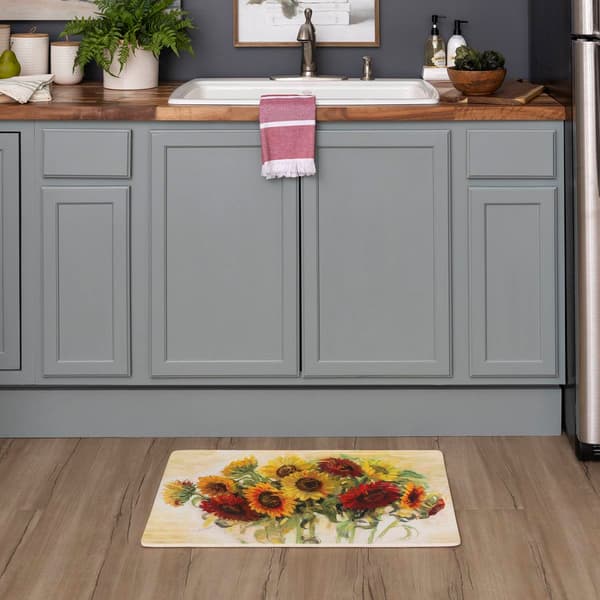 Mohawk Home Gathering Sunflowers Cushioned Kitchen Mat Boscov's