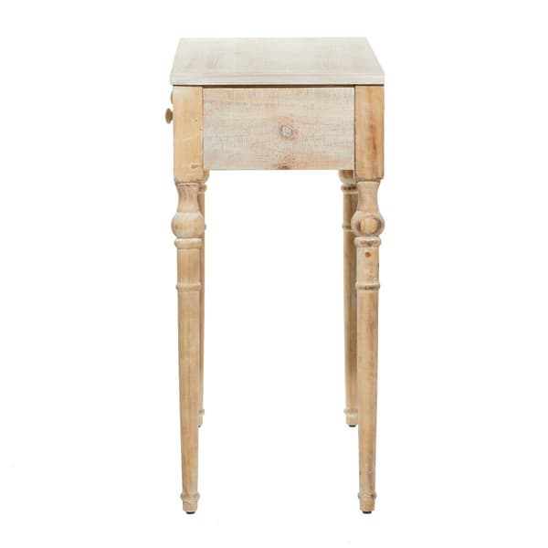 9th & Pike® Brown Farmhouse Wood Console Table