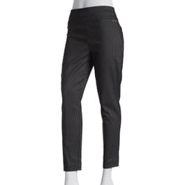 Juniors Leighton Stripe Skinny Dress Pants - Black