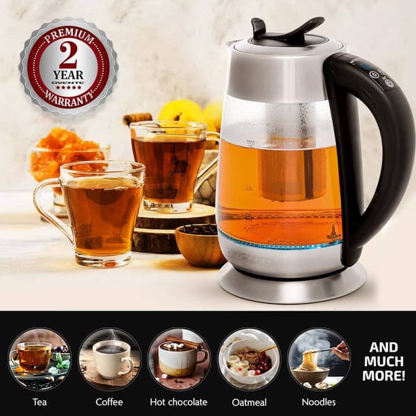 Ovente Electric Glass Kettle Hot Water Boiler