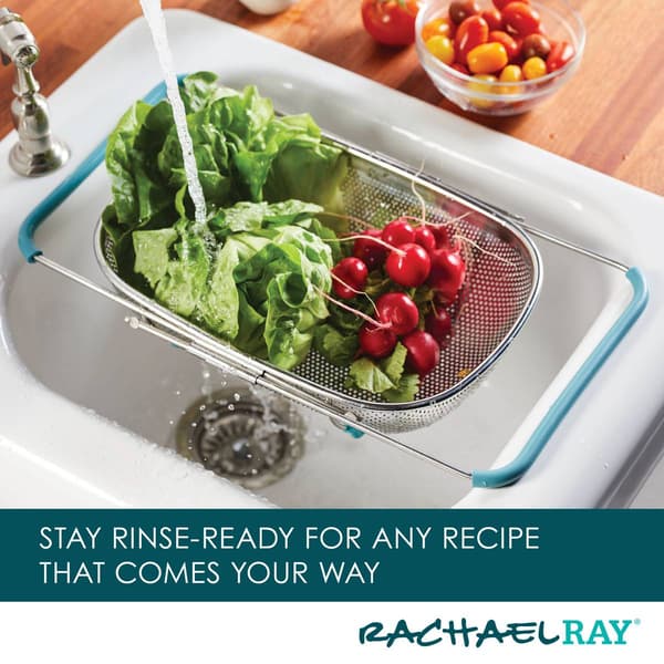 Rachael Ray 4.5qt. Over-the-Sink Stainless Steel Colander