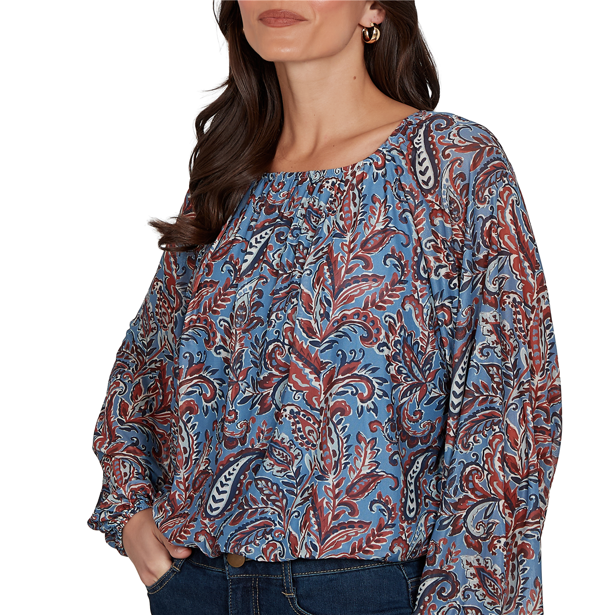 Petite Skye’s the Limit Urban Heirloom Paisley Blouse