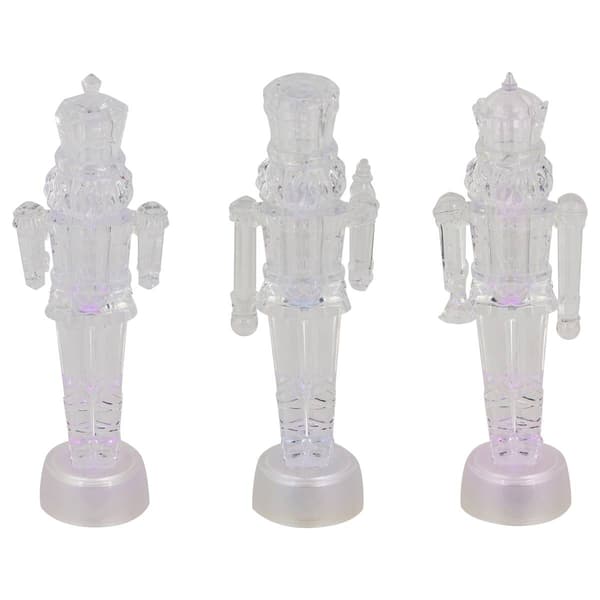 Northlight Seasonal LED Icy Crystal Nutcrackers - Set of 3