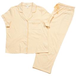 Womens Laura Ashley® Short Sleeve Stripe Boxy & Capris Pajama Set