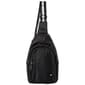 Mens Nylon Sling Bag with Striped Strap - Black - image 2