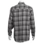 Mens Big & Tall Mountain Ridge Flannel Shirt-Charcoal/Grey/White - image 3