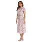 Womens MSK Short Sleeve Floral Pintuck Midi Dress - image 4