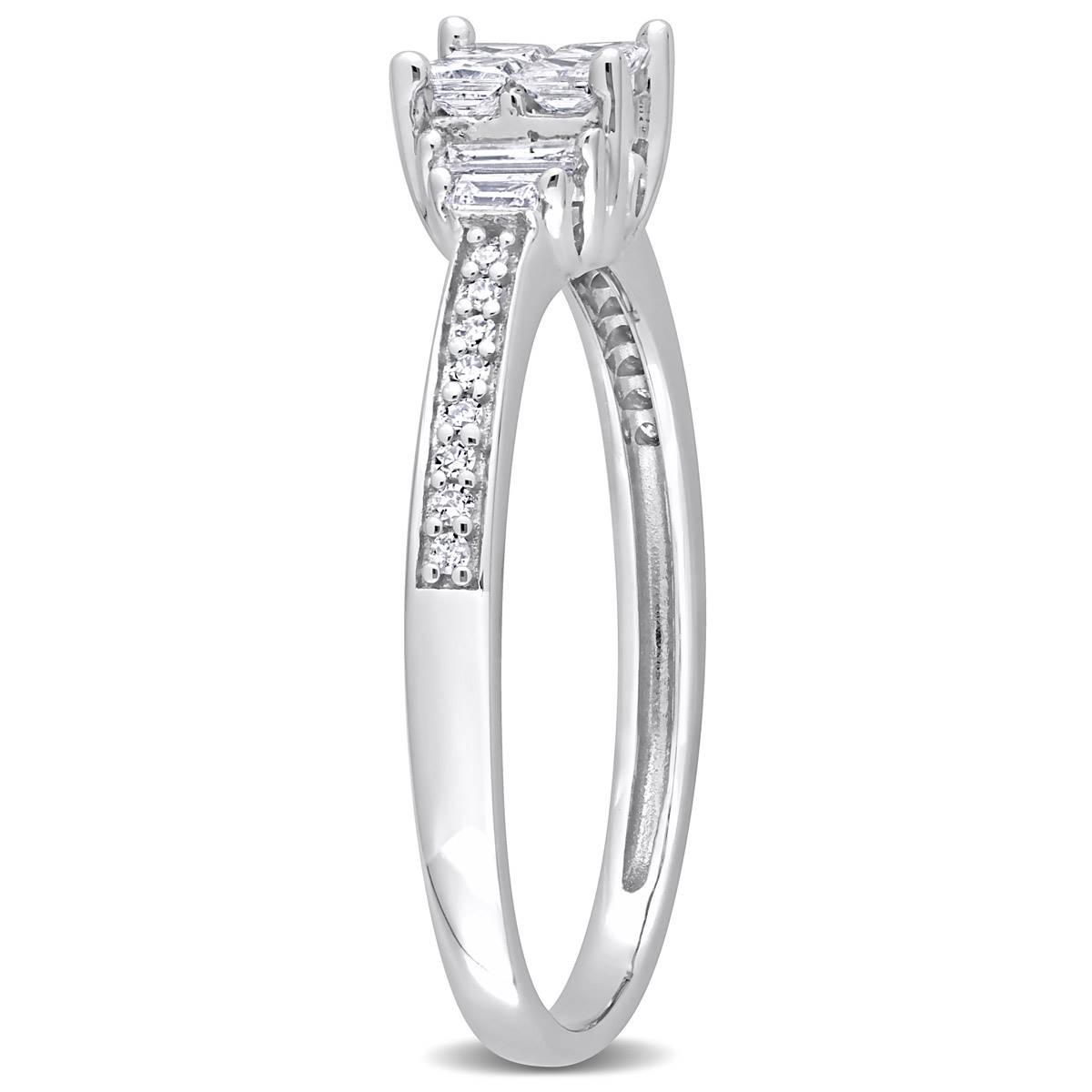 Diamond Classics™ 14kt. White Gold 1/2ctw. Diamond Quad Ring