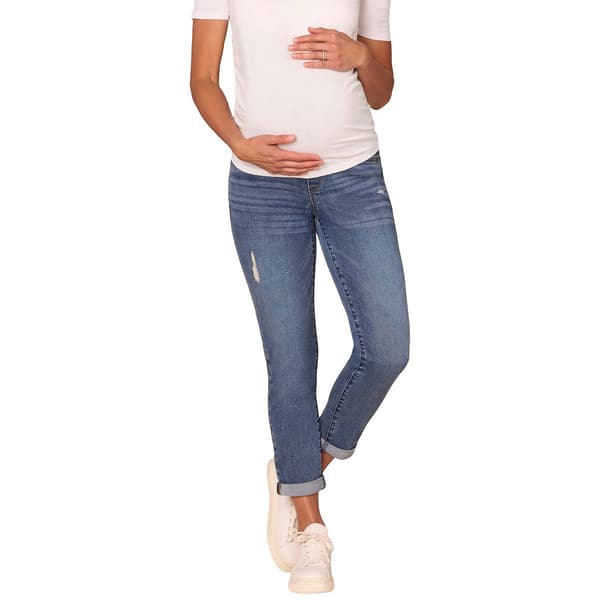 Womens Democracy Absolution(R) Blue Maternity Ankle Skimmer Jeans