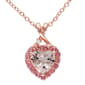Gemstone Classics(tm) Morganite Heart Pendant with Chain - image 1