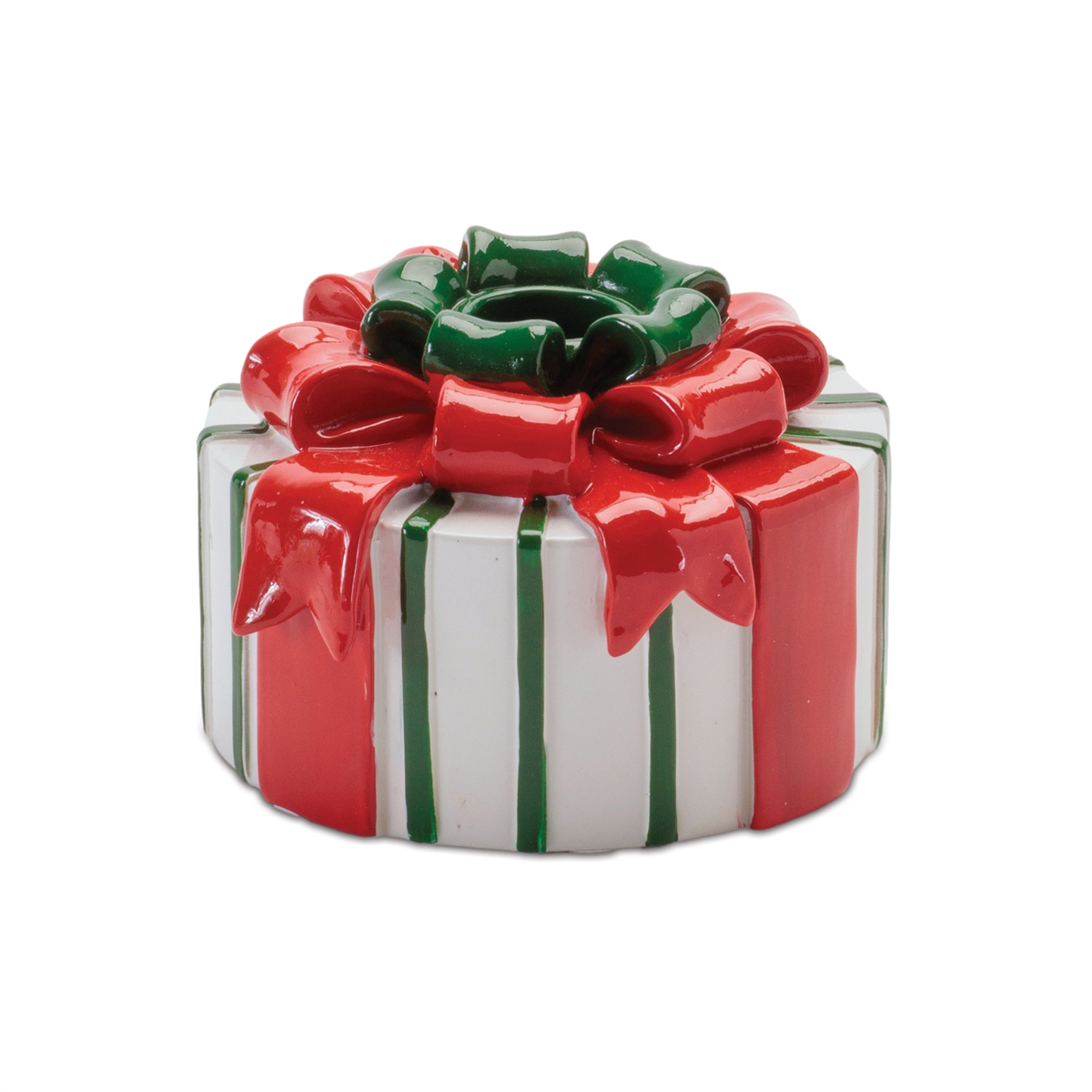Melrose Holiday Present with Taper Candle Holder - Set of 3