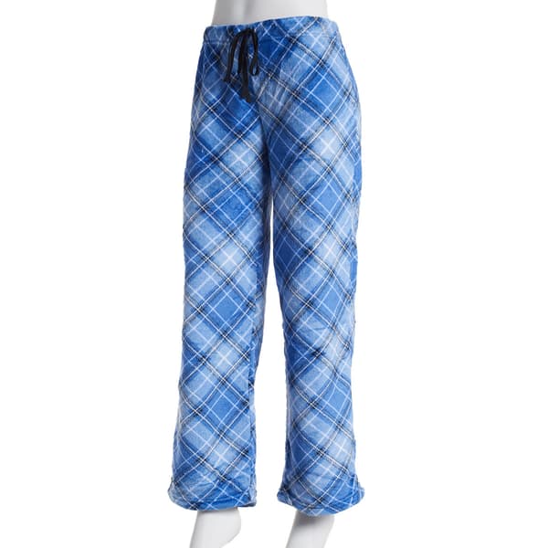 Womens MUK LUKS&#40;R&#41; Plaid Plush Pajama Pants - Blue - image 
