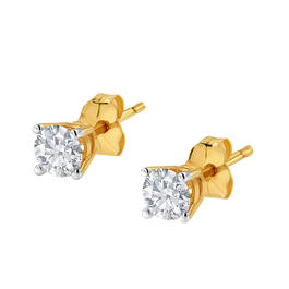 Diamond Classics&#8482; 14kt. Yellow Gold 1/2ctw. Round Stud Earrings