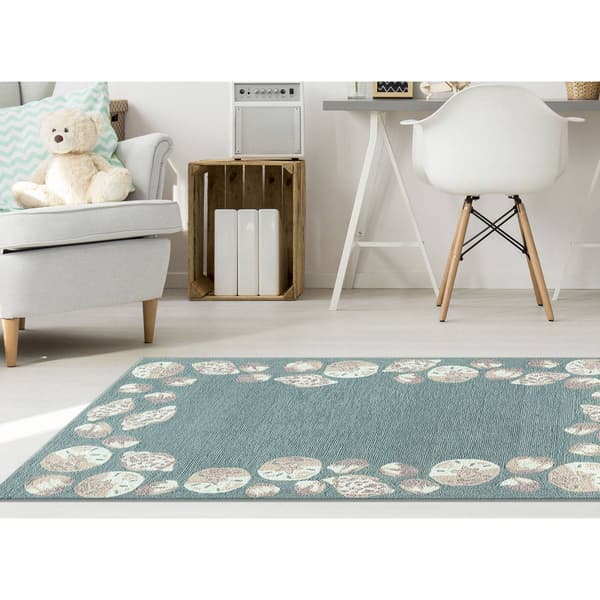 Liora Manne Capri Seashell Border Rectangular Accent Rug