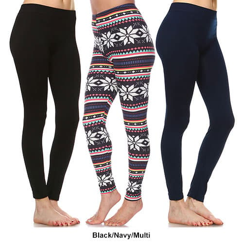 Womens White Mark 3pk. Leggings